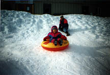 Fiona goes tubing for the first time