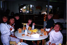 Making Gingerbread House at school