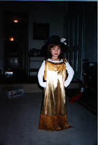 Fiona showing her new dress-up clothes