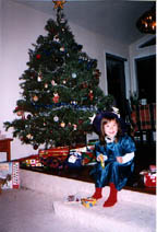 Fiona unwrapping presents be herself
